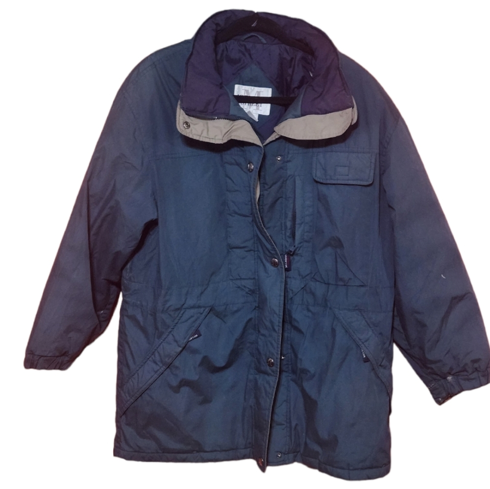 RARE Vintage Mulberry Street Teal Feather Down Puffer Jacket